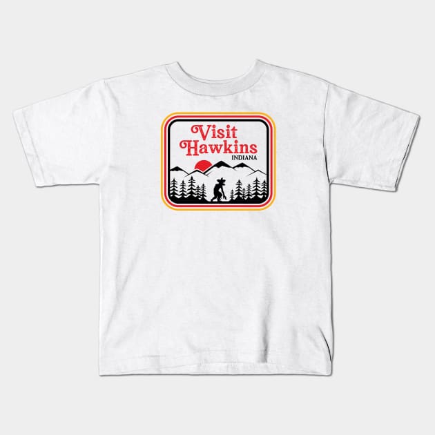 Visit Hawkins Indiana Kids T-Shirt by WMKDesign